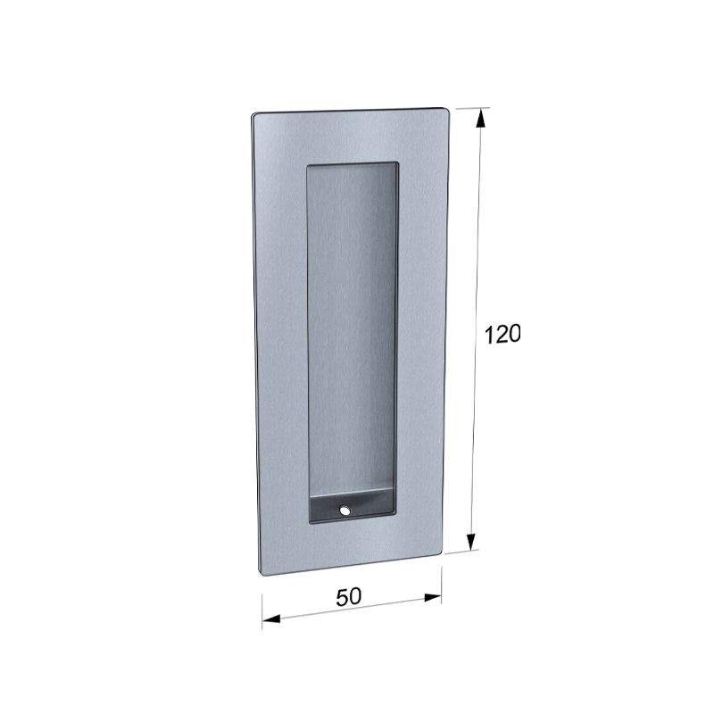 PULL HANDLE 120x50 mm / STAINLESS STEEL